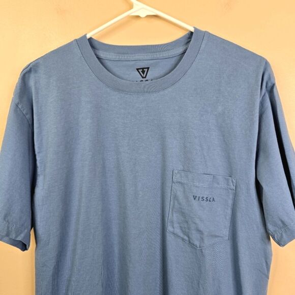 Vissla Mens Organic Cotton Short Sleeve Crewneck Pocket Tee Medium - Picture 2 of 5